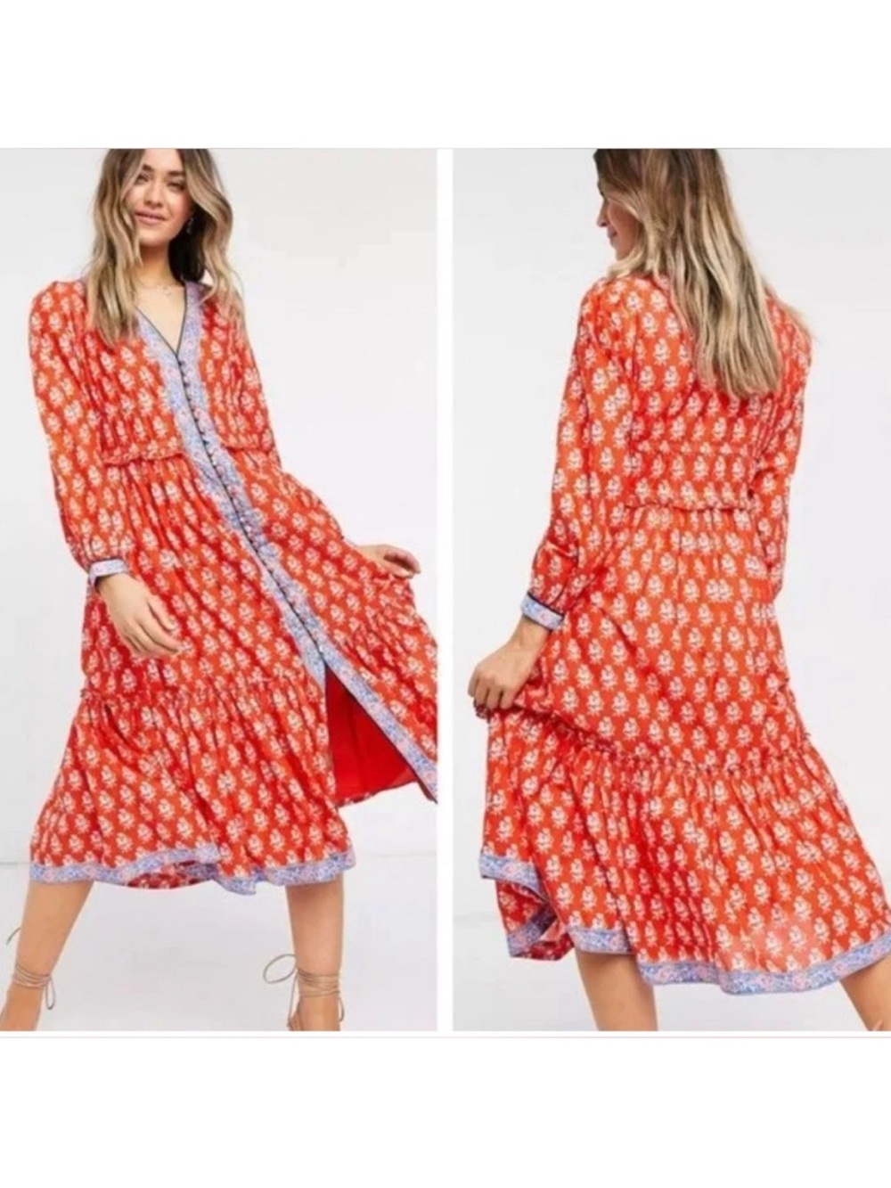 J.Crew button-front block print dress